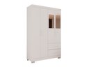 Ver imagem 1 de Guarda-roupa Solteiro 4 Portas 2 Gavetas Estrela Premium com Espelho Salleto Branco