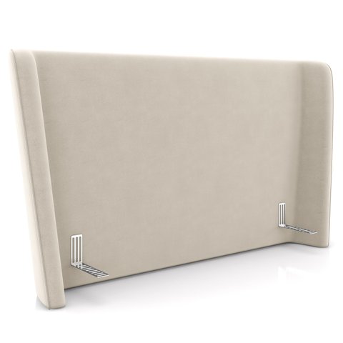 Cabeceira Cama Box King 195cm Nicea P02 Veludo Bege - Mpozenato