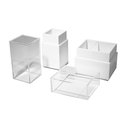 Ver imagem 3 de KIT ACRÍLICO PORTA ESCOVA DE DENTE ALGODÃO E COTONETES BRANCO KIT-B-B CENTAURI ACRÍLICOS Centauri Ac