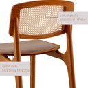 Ver imagem 5 de Mesa de Jantar com 6 Cadeiras Madeira Maciça/MDF Maia Atacama/Imbuia Natural