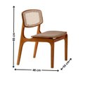 Ver imagem 4 de Mesa de Jantar com 6 Cadeiras Madeira Maciça/MDF Maia Atacama/Imbuia Natural