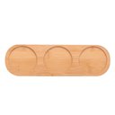 Ver imagem 3 de Conjunto 3 Petisqueiras de Cerâmica com Bandeja de Bambu 32cm X 9,5cm X 5cm - Lyor