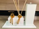 Ver imagem 1 de Kit Lavabo Pia Jogo Aroma Branco Dourado Porta Escova Casa