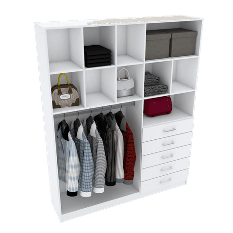 ARMÁRIO ARARA GAVETA M42.2020.B 100% MDF (CLOSET, LOJA) MUNDI MOVEIS