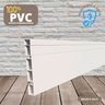 Rodapé de PVC 10 cm altura Frisado barra com 2 M cor BRANCO - 1