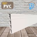 Ver imagem 1 de Rodapé de PVC 10 cm altura Frisado barra com 2 M cor BRANCO