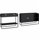 Ver imagem 2 de Kit Balcão Buffet e Aparador para Sala de Jantar Industrial Alek A03 Nero Preto - Lyam Decor