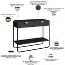 Ver imagem 6 de Kit Balcão Buffet e Aparador para Sala de Jantar Industrial Alek A03 Nero Preto - Lyam Decor