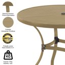 Ver imagem 4 de Mesa com Tampo Ripado de 120 Cm em Alumínio Trama Original