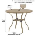 Ver imagem 3 de Mesa com Tampo Ripado de 120 Cm em Alumínio Trama Original
