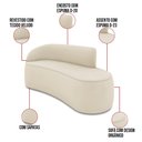 Ver imagem 3 de Sofá 3 Lugares Orgânico 180cm Morgan e Poltrona Lua Veludo D03 - D’Rossi