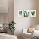 Ver imagem 2 de Kit 3 Quadros para Decoração Plantas Folhagem Sala Cozinha