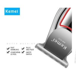 Maquina Cortar Cabelo Profissional Kemei 2600 + Kemei 032 + Kit Escova Disfarce e Navalha - 9