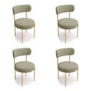 Ver imagem 4 de Cadeira Sala de Jantar Margara Kit 4 Base Aço Dourado Bouclê D03 - D'Rossi
