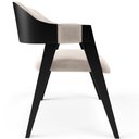 Ver imagem 6 de Kit 4 Cadeiras Sala de Jantar Estar Living Estofada Suran L02 Preto Bouclê Creme - Lyam Decor