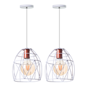 Ver imagem 1 de Kit 2 Pendentes Aramado Bala 23 Cm Decorações Cor: Branco