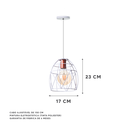 Ver imagem 2 de Kit 2 Pendentes Aramado Bala 23 Cm Decorações Cor: Branco