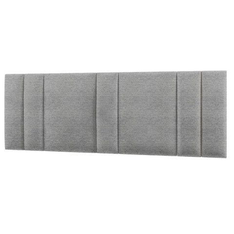 Cabeceira Estofada Painel Led Cama King Size 200 Cm Linho Cinza
