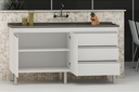 Ver imagem 3 de Gabinete de Cozinha 1,74 m em MDF Espaço Amplo e Estiloso:Branco