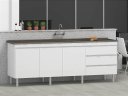 Ver imagem 1 de Gabinete de Cozinha 1,74 m em MDF Espaço Amplo e Estiloso:Branco