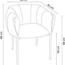 Ver imagem 3 de Kit 2 Cadeiras para Sala de Jantar Estofadas com Base de Aço Joy Azul/Entardecer