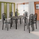 Ver imagem 1 de Conjunto Sala de Jantar com 6 Cadeiras Lara Preto