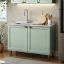 Ver imagem 4 de Balcão de Cozinha 2 Portas Verde Mint 1502 - Genialflex