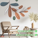 Ver imagem 3 de Papel de Parede Adesivo Decorativo Boho Moderno Azul Laranja Autocolante