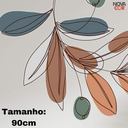 Ver imagem 2 de Papel de Parede Adesivo Decorativo Boho Moderno Azul Laranja Autocolante