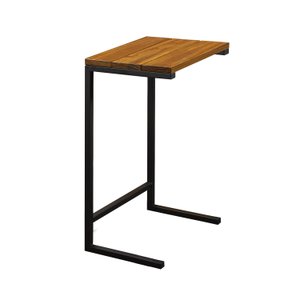 Mesa de Apoio para Livros Notebook Tampo Madeira Turin Des:metalon Preto
