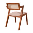Ver imagem 5 de Kit 4 Cadeiras Madeira Maciça Rattan de Fibra 100% Estofada Verona Espresso Móveis Bege/Champagnhe