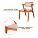 Ver imagem 7 de Kit 4 Cadeiras Madeira Maciça Rattan de Fibra 100% Estofada Verona Espresso Móveis Bege/Champagnhe
