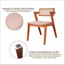 Ver mais imagens de Kit 4 Cadeiras Madeira Maciça Rattan de Fibra 100% Estofada Verona Espresso Móveis Bege/Champagnhe