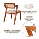 Ver imagem 6 de Kit 4 Cadeiras Madeira Maciça Rattan de Fibra 100% Estofada Verona Espresso Móveis Bege/Champagnhe