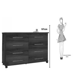 Cômoda 8 Gavetas Jade - Primus:amêndoa - 4