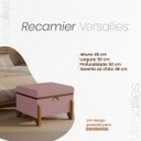 Ver imagem 7 de Puff Recamier Baú Versallies 50 Cm para Sala Quarto Bouclé