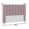 Cabeceira Estofada Cama Box Casal 140 cm Carla Suede Rosê - 2