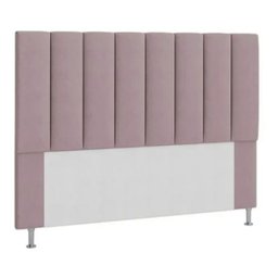 Cabeceira Estofada Cama Box Casal 140 cm Carla Suede Rosê - 1 Cabeceira Estofada Cama Box Casal 140 cm Carla Suede Rosê - 1