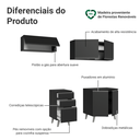 Ver imagem 7 de Armário de Cozinha Compacta 200 cm Preto Nice Madesa 06