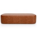 Ver mais imagens de Cabeceira Cama Box King 195cm Lanna com Puff Recamier Doha W01 Couríssimo Camel - Lyam Decor