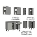 Ver imagem 5 de Armário de Cozinha Completa 180cm Cinza Nice Madesa 01