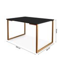 Ver imagem 3 de Mesa de Jantar Steel Estilo Industrial Pés de Aço 120x80cm Cobre/Preto
