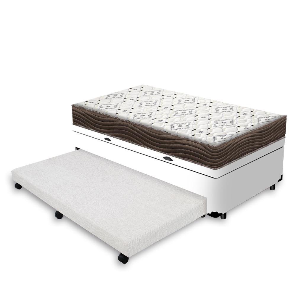 Cama Box Baú e Auxiliar Solteiro + Colchão de Ortobom D45 Iso 150 88cm - 4