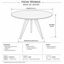 Ver imagem 3 de Conjunto Sala de Jantar 2 Lugares Redonda Madeira São Paulo Allegra Yescasa
