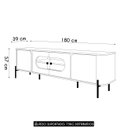 Ver imagem 4 de Rack Bancada para Tv 75 Pol 180cm Ricky Off/naturalle B02 - Mpozenato