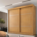 Ver imagem 1 de Guarda Roupa Casal 2 Portas de Correr 6 Gavetas 240cm Trancoso Cinamomo - Valverde
