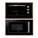 Ver imagem 1 de Kit Forno Elétrico 48 L e Micro-ondas 25 L de Embutir Fit Line Moldura Preta 220 V Fischer