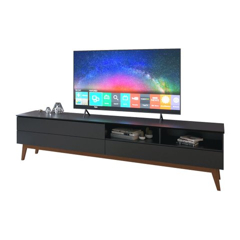 Rack para TV Wall 1.8 Preto - MoveisAqui