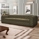 Ver imagem 2 de Sofá Decorativo Sala de Estar Duquesa 4 Lugares 240cm Couro Fendi - Mozzelar