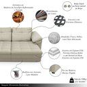 Ver imagem 3 de Sofá Retrátil Elétrico Sala de Estar Nolan Bipartido 297cm Conforto Premium em Couro OffWhite G58 -